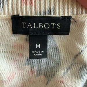 Talbots Cream and Pink Sweater